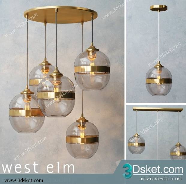 Free Download Ceiling Light 3D Model 0214