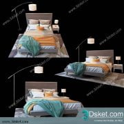 3D Model Bed Free Download Giường 196