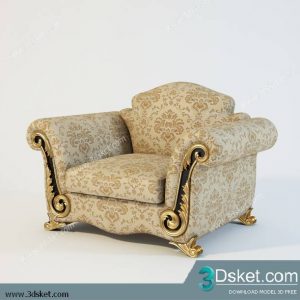 3D Model Arm Chair Free Download 360