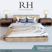 3D Model Bed Free Download Giường 198