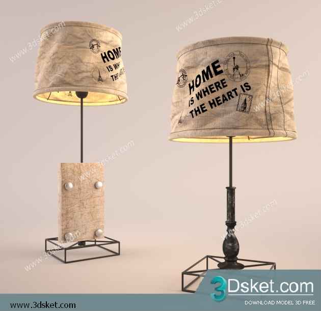 Free Download Table Lamp 3D Model 0210