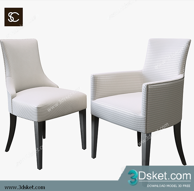 3D Model Arm Chair Free Download 363
