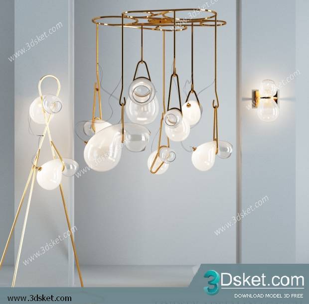 Free Download Ceiling Light 3D Model 0217