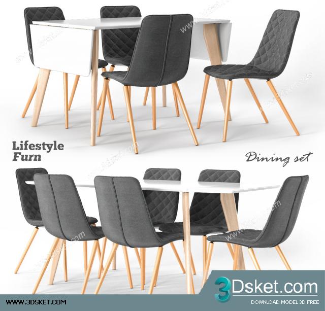 3D Model Table Chair Free Download 127