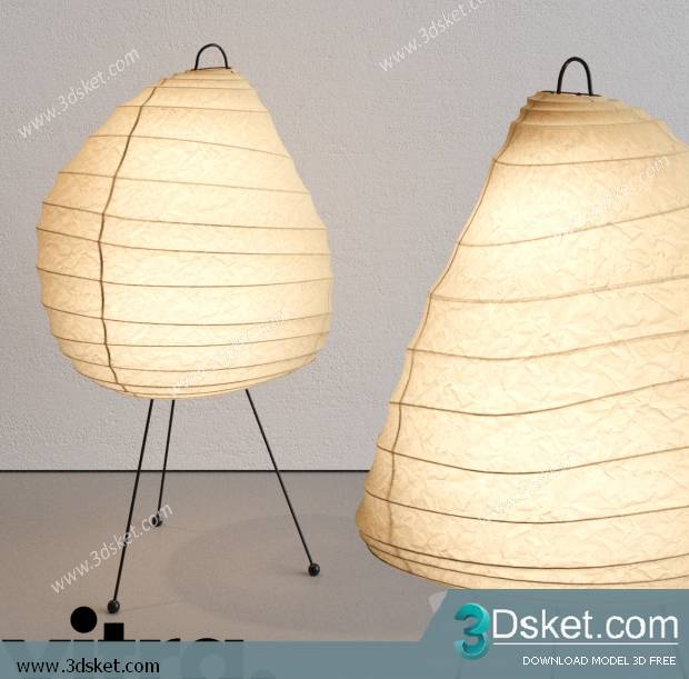 Free Download Floor Lamp 3D Model Đèn Sàn 047