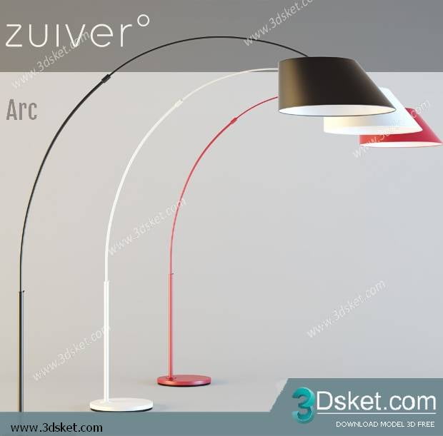 Free Download Floor Lamp 3D Model Đèn Sàn 048