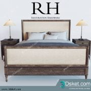 3D Model Bed Free Download Giường 202