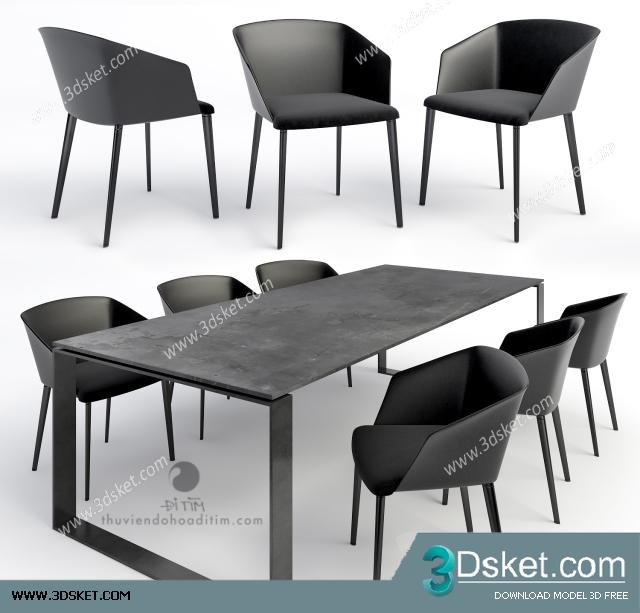 3D Model Table Chair Free Download 128