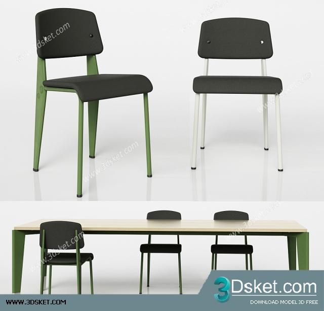 3D Model Table Chair Free Download 129