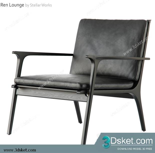 3D Model Arm Chair Free Download 368
