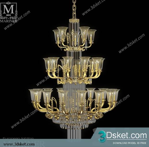 Free Download Ceiling Light 3D Model 0221