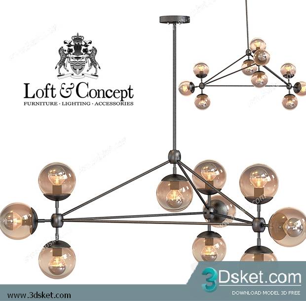 Free Download Ceiling Light 3D Model 0222