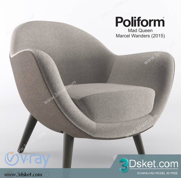 3D Model Arm Chair Free Download 370