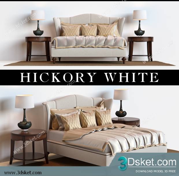 3D Model Bed Free Download Giường 205
