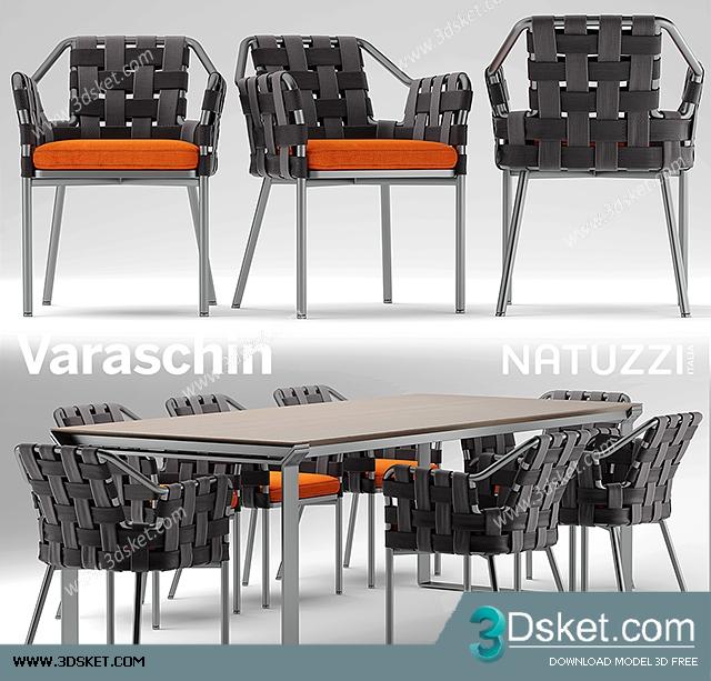 3D Model Table Chair Free Download 133