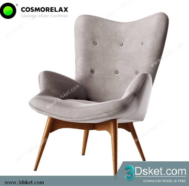 3D Model Arm Chair Free Download 377