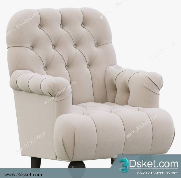 3D Model Arm Chair Free Download 381