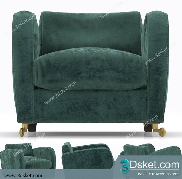 3D Model Arm Chair Free Download 382