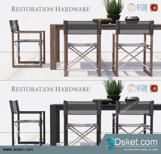 3D Model Table Chair Free Download 134