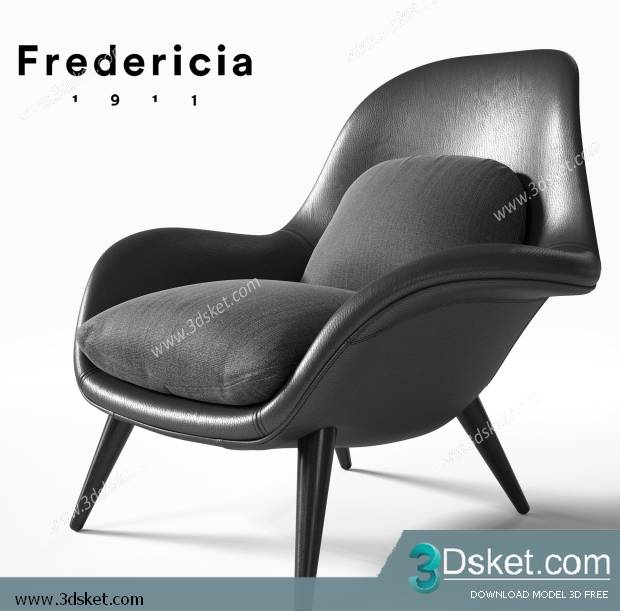 3D Model Arm Chair Free Download 385