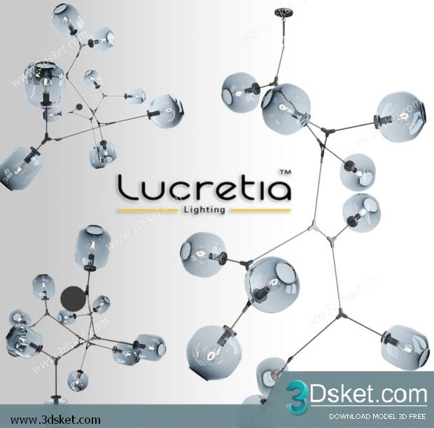 Free Download Ceiling Light 3D Model 0225