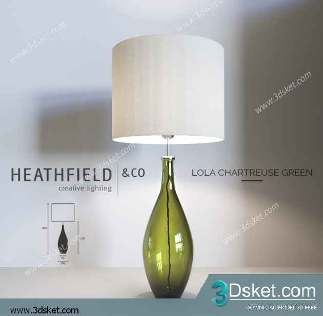 Free Download Table Lamp 3D Model 0216