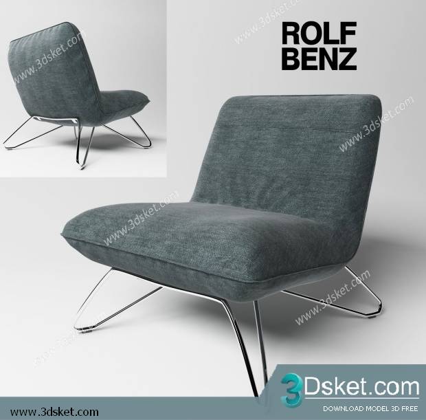 3D Model Arm Chair Free Download 386