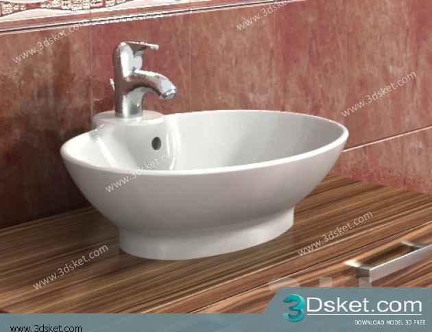Free Download Wash Basin 3D Model 056