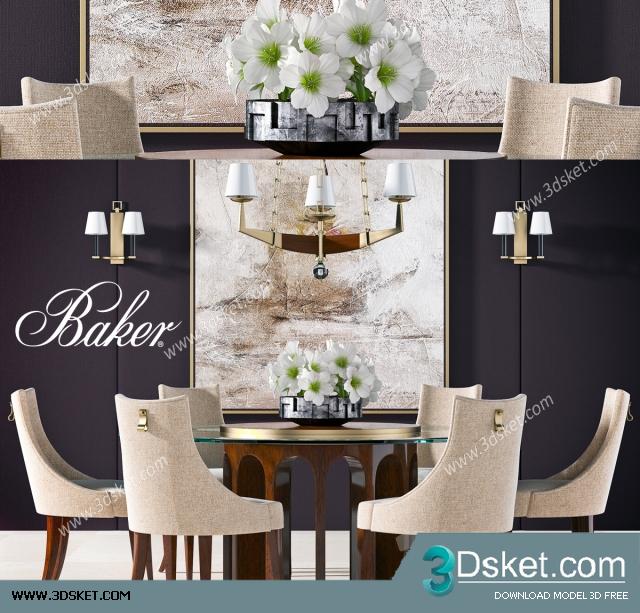 3D Model Table Chair Free Download 139