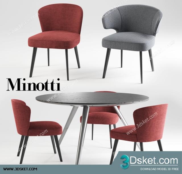 3D Model Table Chair Free Download 140