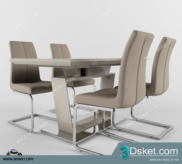 3D Model Table Chair Free Download 141