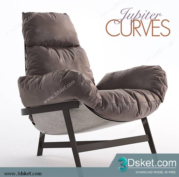 3D Model Arm Chair Free Download 392