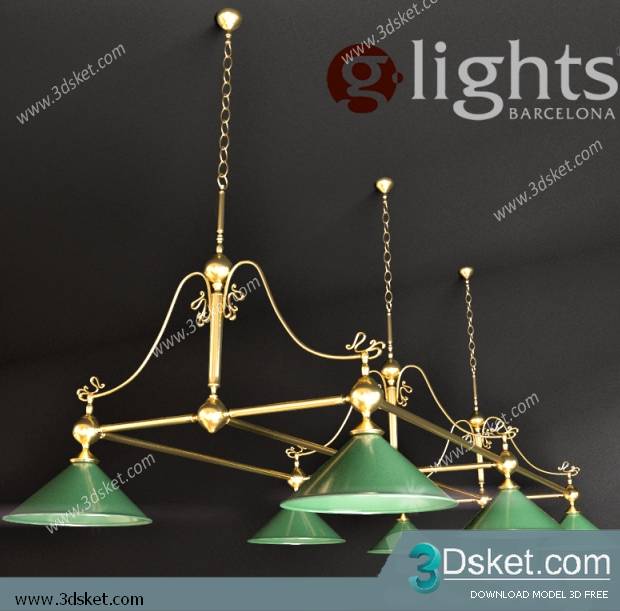Free Download Ceiling Light 3D Model 0231