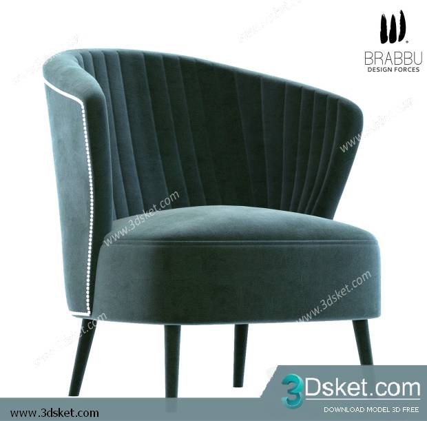 3D Model Arm Chair Free Download 395