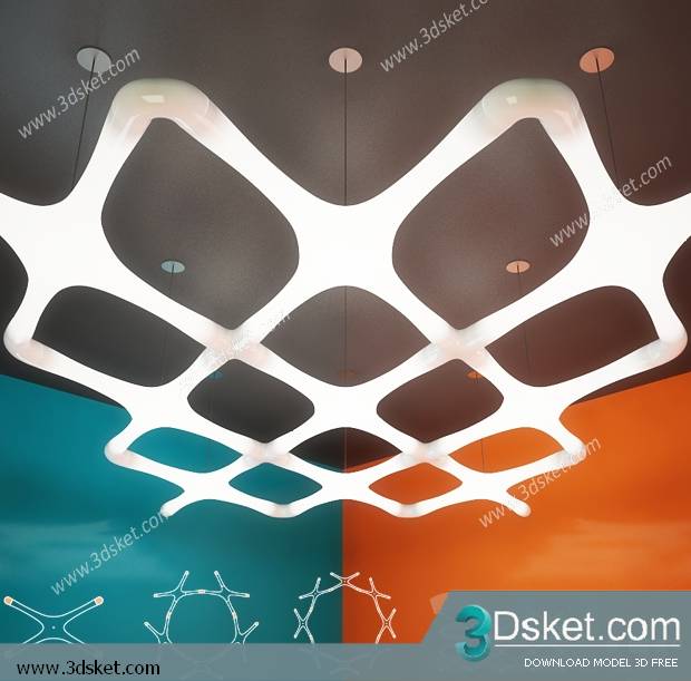 Free Download Ceiling Light 3D Model 0232