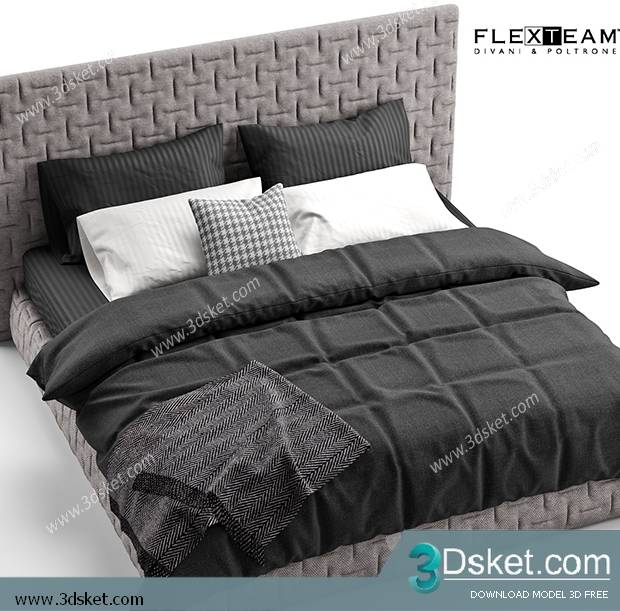 3D Model Bed Free Download Giường 215