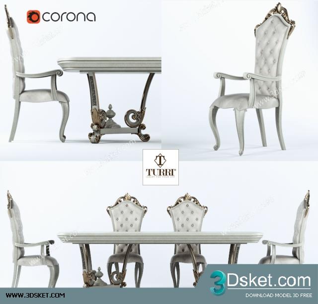 3D Model Table Chair Free Download 145