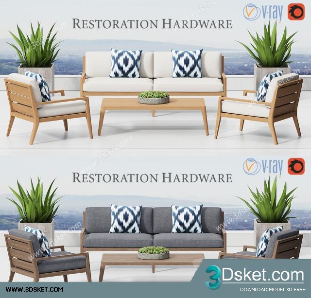 3D Model Table Chair Free Download 146