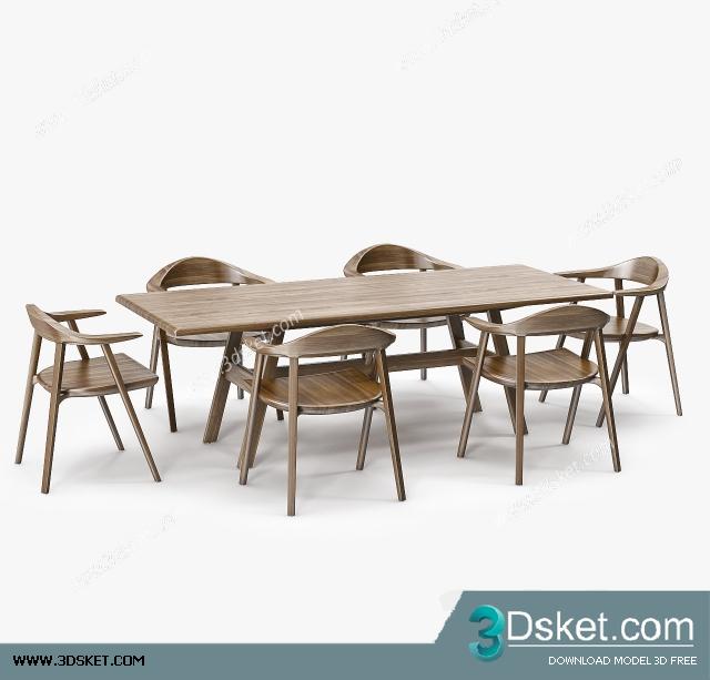 3D Model Table Chair Free Download 149