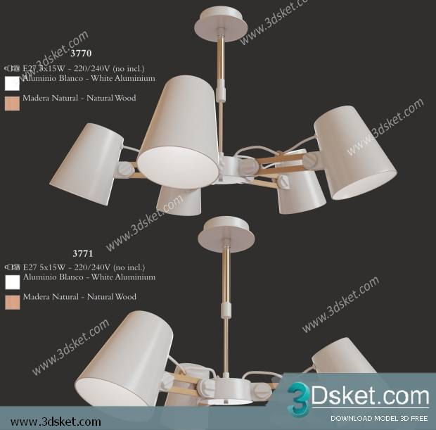 Free Download Ceiling Light 3D Model 0235