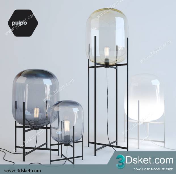 Free Download Floor Lamp 3D Model Đèn Sàn 049