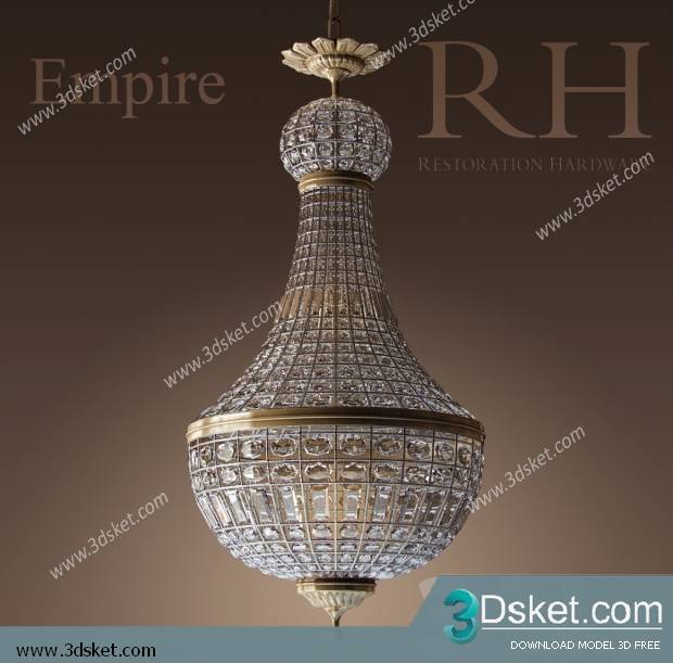 Free Download Ceiling Light 3D Model 0236