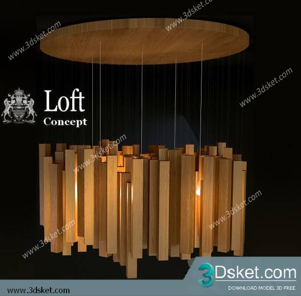 Free Download Ceiling Light 3D Model 0238
