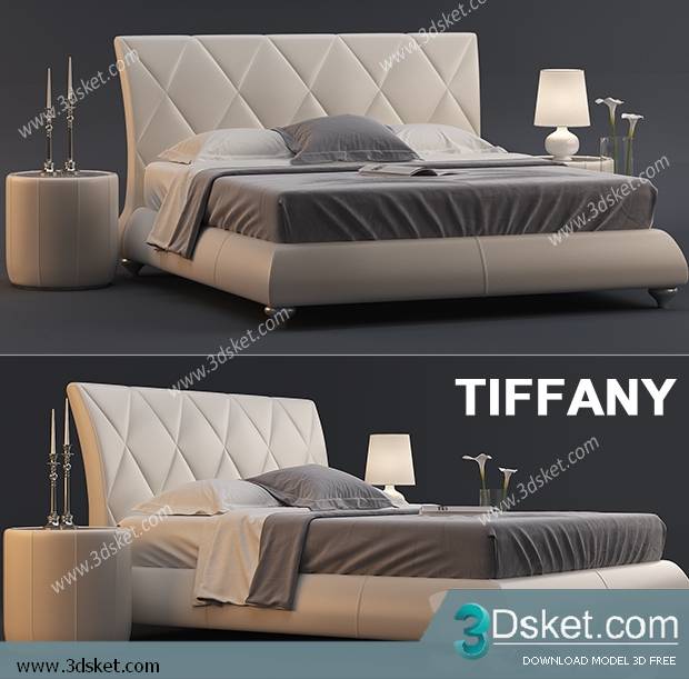 3D Model Bed Free Download Giường 228