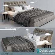 3D Model Bed Free Download Giường 232