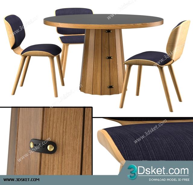 3D Model Table Chair Free Download 152