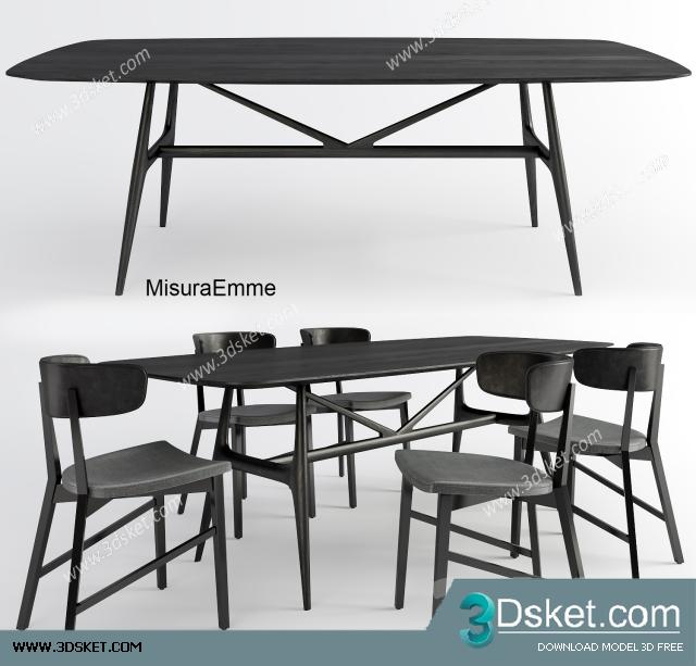 3D Model Table Chair Free Download 153