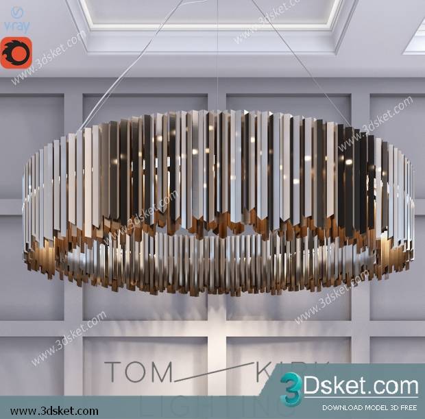 Free Download Ceiling Light 3D Model 0244
