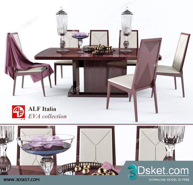 3D Model Table Chair Free Download 154