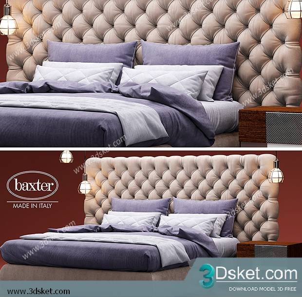 3D Model Bed Free Download Giường 235
